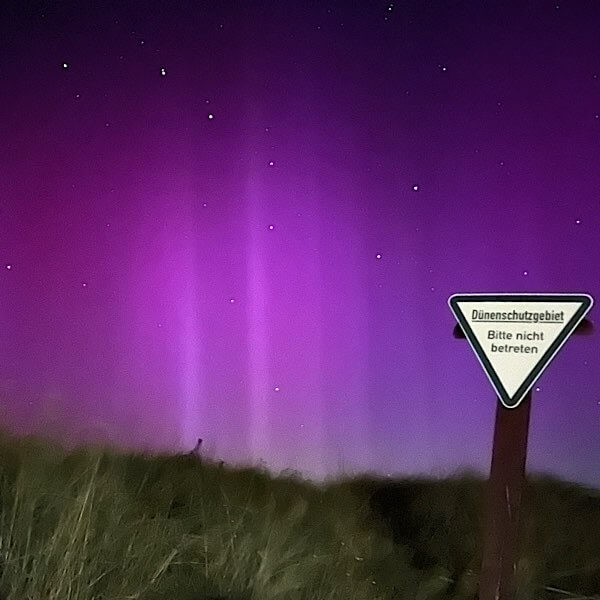 Polarlichter auf der Düne Helgoland