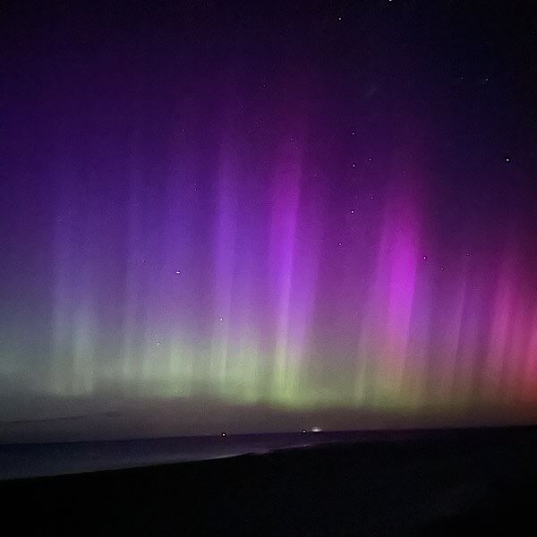 Polarlichter. Nordstrand der Düne Helgoland